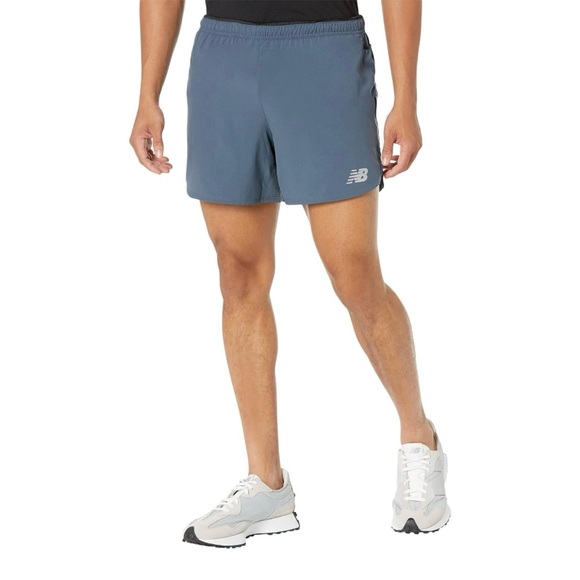 NEW BALANCE Impact 5" Running Shorts Mens SIZE 2XL Thunder Bay Grey Athletic NWT - Picture 2 of 16